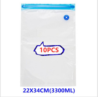 Vákuumos tömítésű zacskók Újrafelhasználható élelmiszertároló táskakészletek kézi pumpás zacskó tömítőkapcsokkal Élelmiszer-csomagolás élelmiszer tárolására Fagyasztás