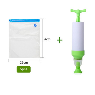 Vákuumos tömítésű zacskók Újrafelhasználható élelmiszertároló táskakészletek kézi pumpás zacskó tömítőkapcsokkal Élelmiszer-csomagolás élelmiszer tárolására Fagyasztás