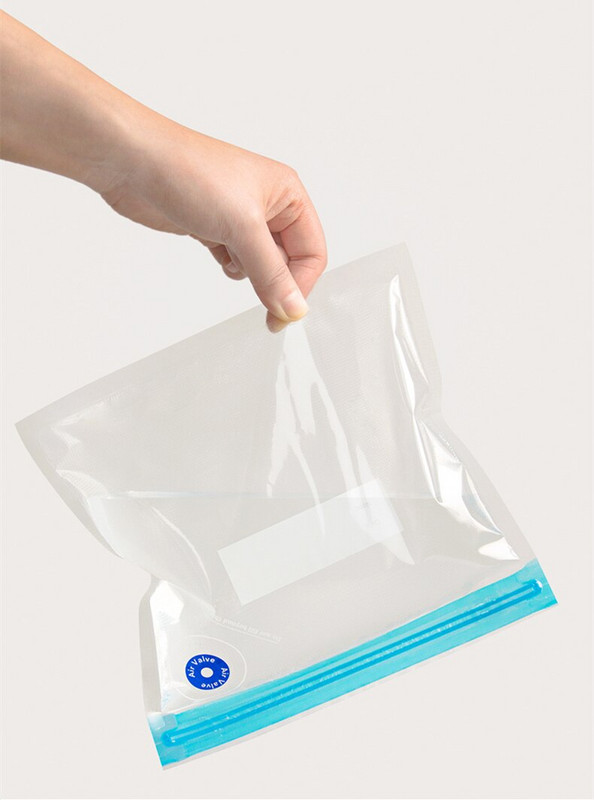 Vákuumos tömítésű zacskók Újrafelhasználható élelmiszertároló táskakészletek kézi pumpás zacskó tömítőkapcsokkal Élelmiszer-csomagolás élelmiszer tárolására Fagyasztás