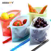 4/8 ks opakovane použiteľné silikónové úložné vrecko opakovane použiteľné silikónové vrecká na potraviny na utesnenie potravín so zipsom, mrazničky, varenie a čerstvé vrecká