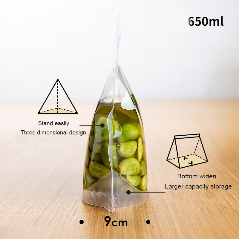 SHIMOYAMA opakovane použiteľné LDPE potravinové vrecko na mrazenie, stojace uzatvárateľné vrecko na zips, nepriepustné nádoby, kuchynské čerstvé obaly, bez BPA