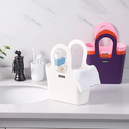 Skalbimo krepšelis, nešiojamas dušo krepšelis, vonios reikmenų laikymo krepšelis, korėjietiškas mielas vonios krepšys