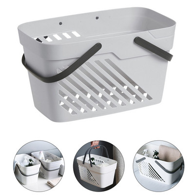 Φορητό καλάθι μπάνιου Πλαστικό καλλυντικά μπάνιου Αποθήκευση Καλάθι αποστράγγισης Καλάθι μπάνιου Αποθήκευση μπανιέρας