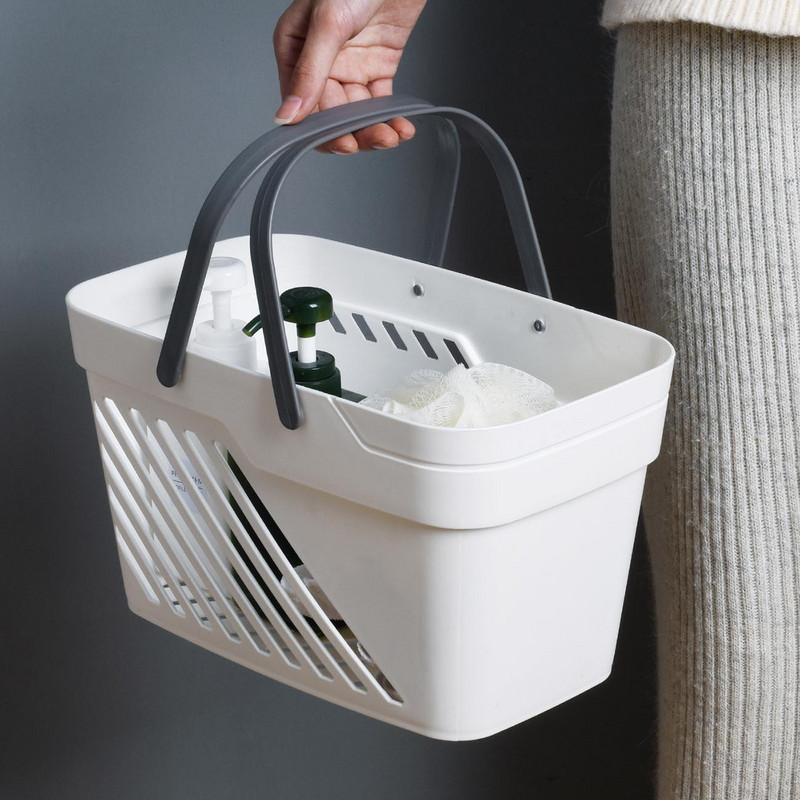 Φορητό καλάθι μπάνιου Πλαστικό καλλυντικά μπάνιου Αποθήκευση Καλάθι αποστράγγισης Καλάθι μπάνιου Αποθήκευση μπανιέρας