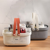 Nordic Storage Basket With Handle Cosmetic Storage Box Μπάνιο Καλάθι μπάνιου Οικιακό μακιγιάζ Κουζίνα Μεγάλο δοχείο αποθήκευσης