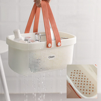 Nordic Storage Basket With Handle Cosmetic Storage Box Μπάνιο Καλάθι μπάνιου Οικιακό μακιγιάζ Κουζίνα Μεγάλο δοχείο αποθήκευσης