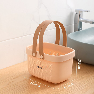 Nordic Storage Basket With Handle Cosmetic Storage Box Μπάνιο Καλάθι μπάνιου Οικιακό μακιγιάζ Κουζίνα Μεγάλο δοχείο αποθήκευσης