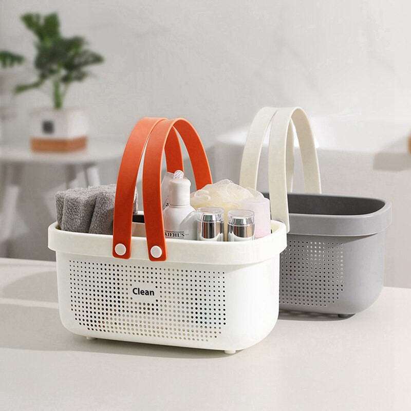 Nordic Storage Basket With Handle Cosmetic Storage Box Μπάνιο Καλάθι μπάνιου Οικιακό μακιγιάζ Κουζίνα Μεγάλο δοχείο αποθήκευσης