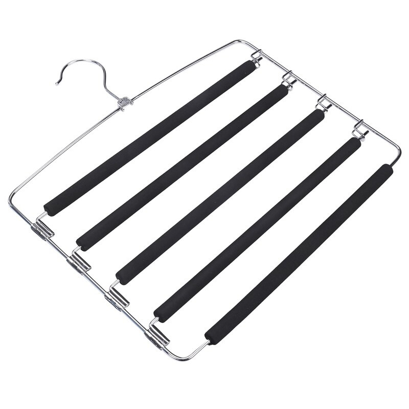 Jauni bikšu pakaramie, ietaupa vietu, 3 vairāku metāla pakaramo komplekts, stabils, neslīdošs polsterējums, grozāmi bikšu stieņi