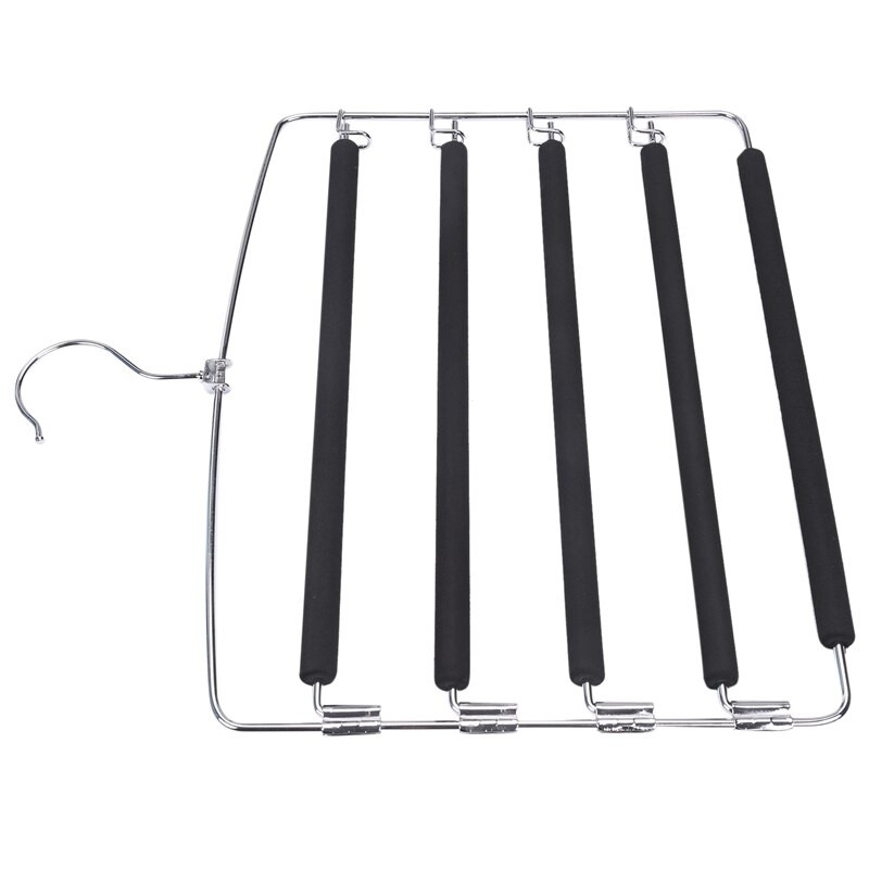 Jauni bikšu pakaramie, ietaupa vietu, 3 vairāku metāla pakaramo komplekts, stabils, neslīdošs polsterējums, grozāmi bikšu stieņi