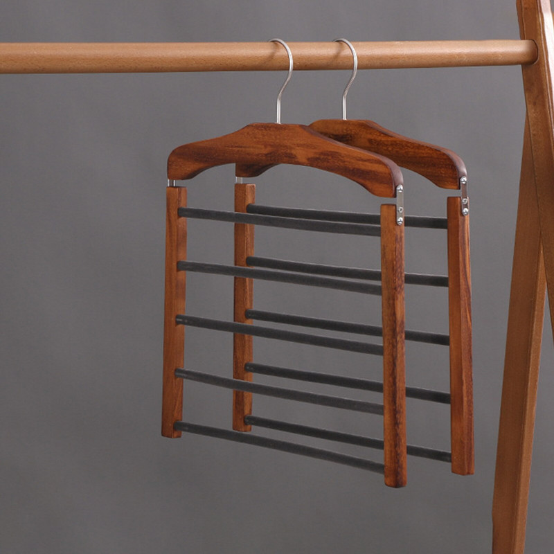 1 τεμ. Πολυστρωματικό ράφι παντελονιών Παχύ ανθεκτικό ξύλινο αντιανεμικό παντελόνι Πετσέτα στεγνωτήριο ντουλάπας αποθήκευσης Organizer Εξοικονόμηση χώρου