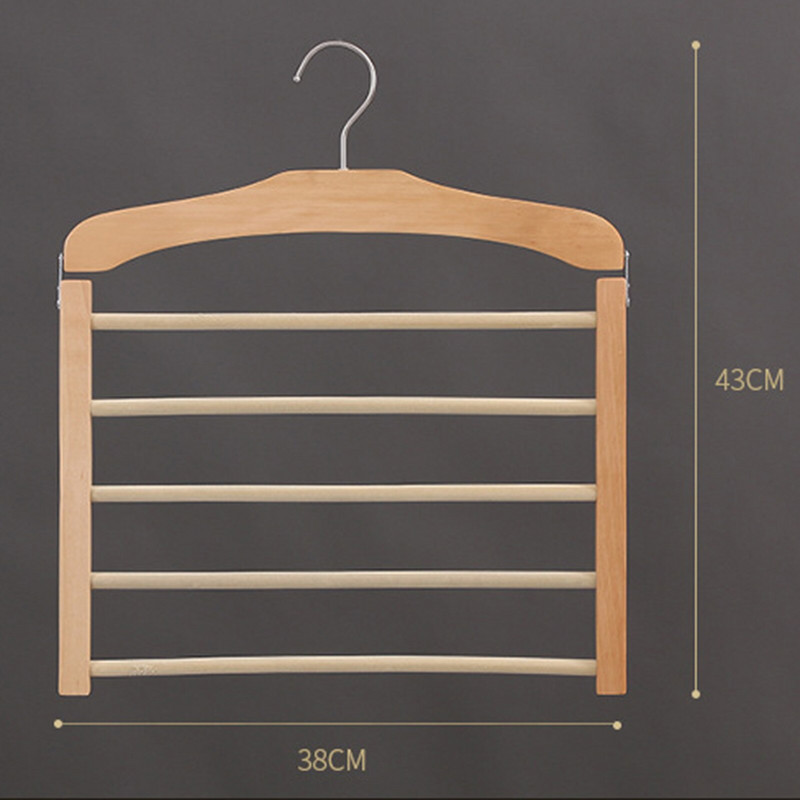 1 τεμ. Πολυστρωματικό ράφι παντελονιών Παχύ ανθεκτικό ξύλινο αντιανεμικό παντελόνι Πετσέτα στεγνωτήριο ντουλάπας αποθήκευσης Organizer Εξοικονόμηση χώρου