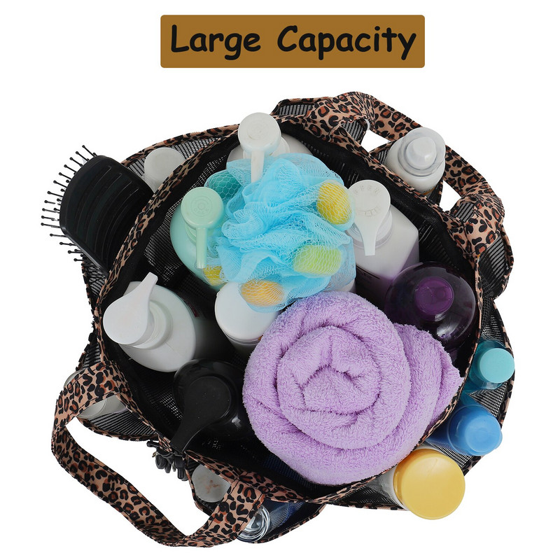 Διχτυωτό ντους Caddy Tote για Απαραίτητα Είδη Δωμάτιου Κοιτώνα, Κρεμαστή μεγάλη φορητή τσάντα καλλωπισμού με γάντζο κλειδιού