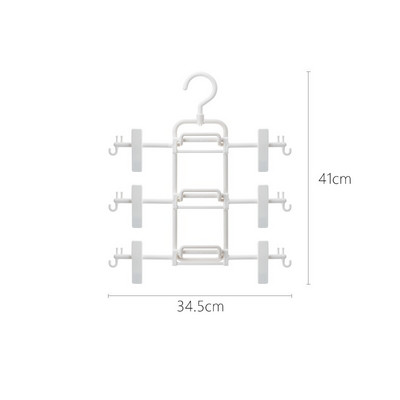 SHIMOYAMA 3-vrstvový vešiak na nohavice, svorka na vysoko kvalitné sukne a nohavice, vešiak na oblečenie, nastaviteľné klipy, šatník, protišmykový organizér