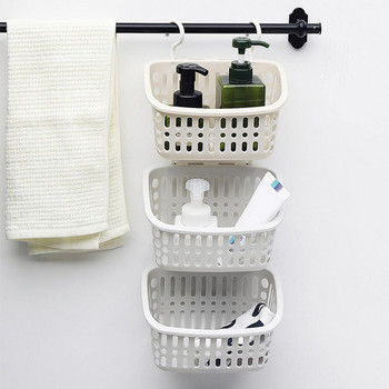 2 броя Висяща кошница за баня Многофункционална стойка за съхранение Рафт за миене на баня Тоалетни Шампоан Органайзер за козметика