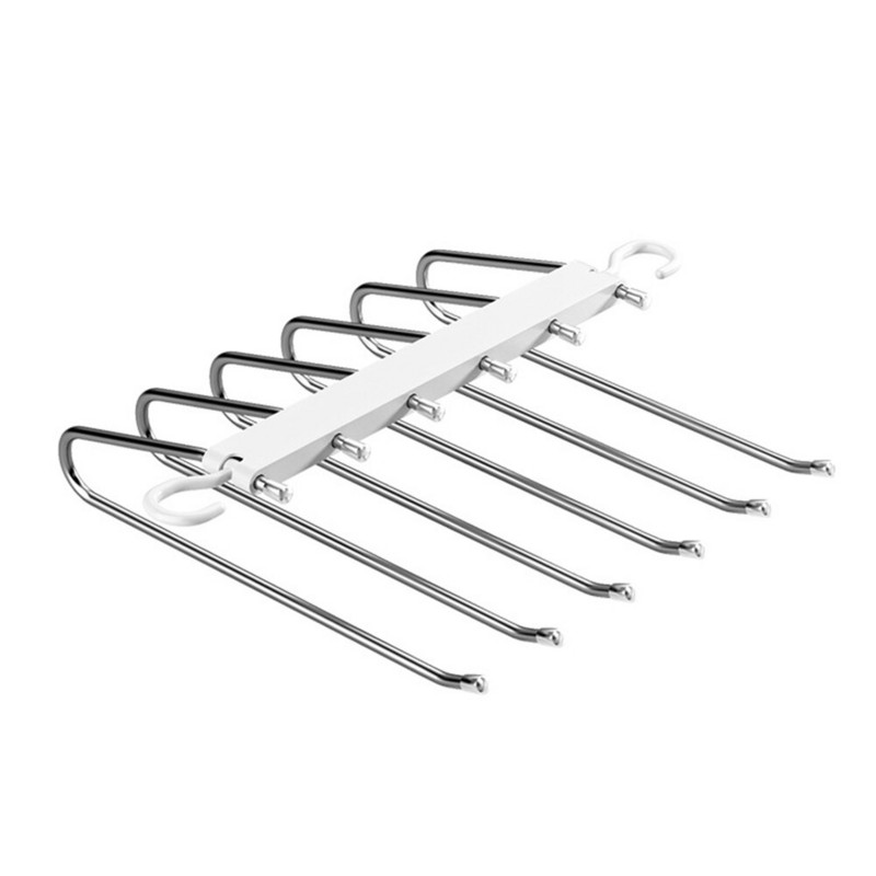 Püksiraam Kokkupandav püksiriiul, roostevabast terasest libisemisvastane riidepuu Kaasaskantav ruumi säästev Magic püksiriide rõivaste korraldaja