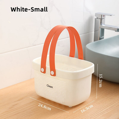 Καλάθι μπάνιου Καλάθι αποθήκευσης με είδη πλυσίματος μπάνιου Φορητό φορητό πλαστικό καλάθι μπάνιου Καλάθι αποθήκευσης σαμπουάν μεγάλης χωρητικότητας
