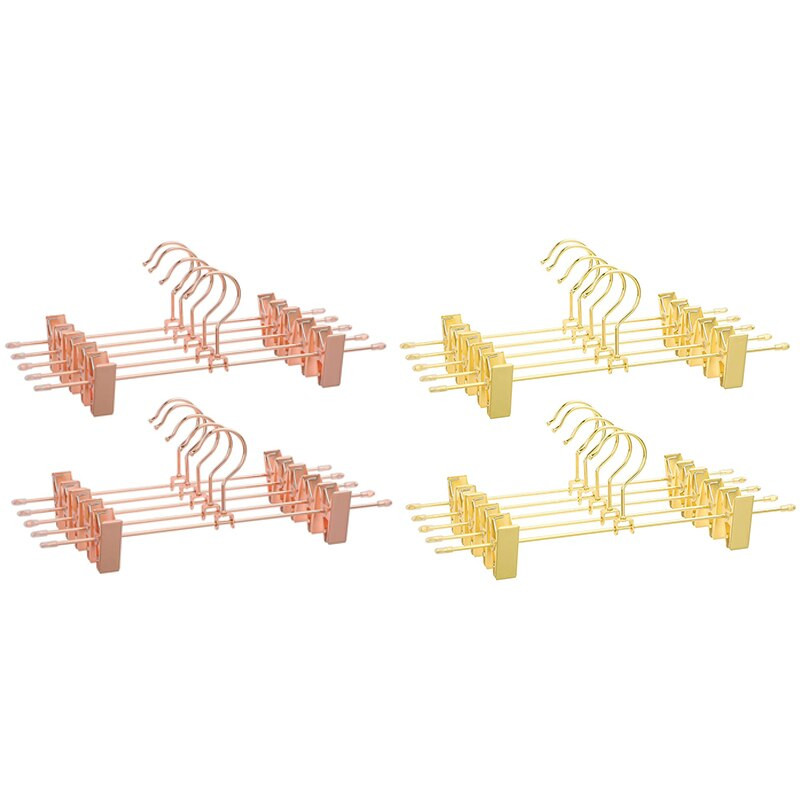 Metalne vješalice za hlače, 10 komada, vješalice za odjeću, 30,5 cm, s 2 neklizajuće kopče, za suknje, hlače, donje rublje