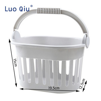 Пластмасова домакинска многофункционална приемна кошница проста ръчна издълбана приемна кошница за баня