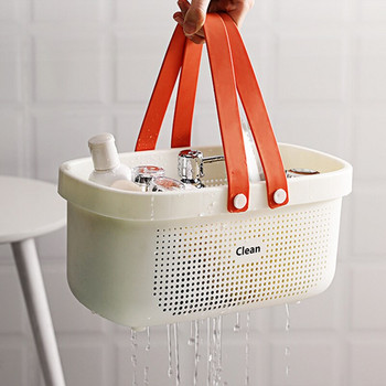 Кошница за къпане в банята Преносима кошница за съхранение Удебелен сапун за пране Козметичен душ Кошница за съхранение Кутия за съхранение на разни вещи