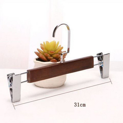 10 ks Vintage drevený vešiak na nohavice, sušenie sukní, nohavíc, šatník, organizér na oblečenie, úložný priestor, vešiak na nohavice, kovový klip, plochý háčik