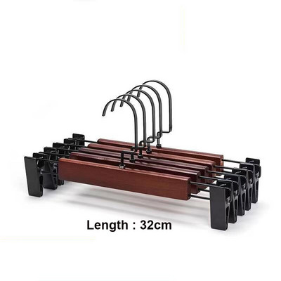 10 ks Vintage drevený vešiak na nohavice, sušenie sukní, nohavíc, šatník, organizér na oblečenie, úložný priestor, vešiak na nohavice, kovový klip, plochý háčik