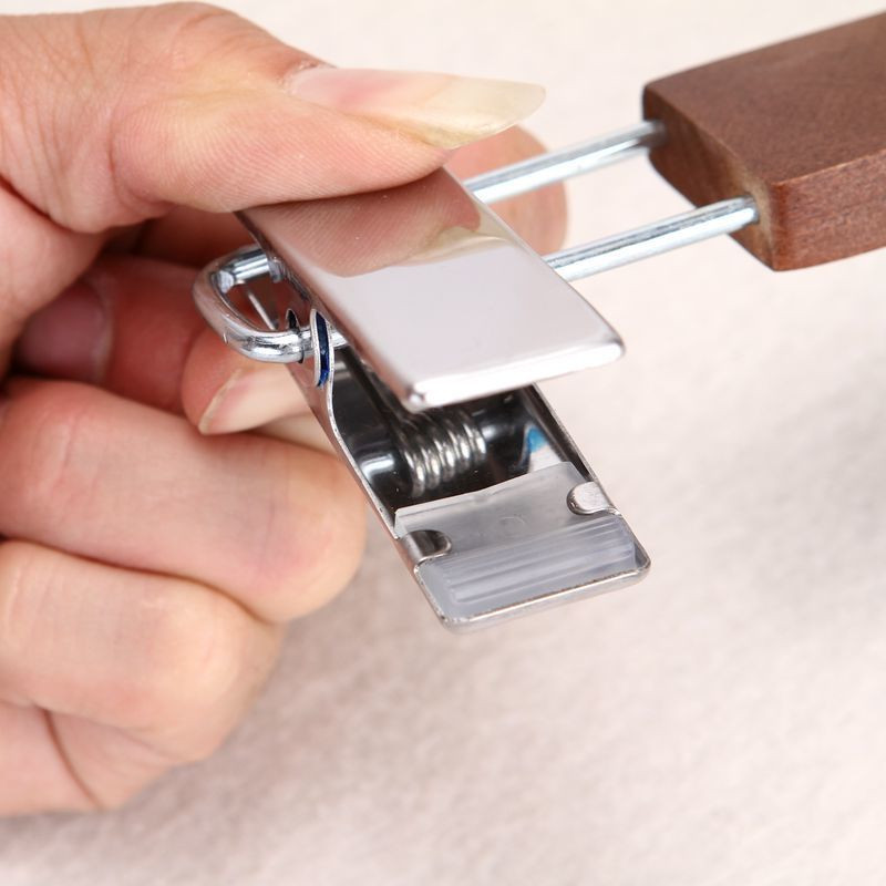 10 ks Vintage drevený vešiak na nohavice, sušenie sukní, nohavíc, šatník, organizér na oblečenie, úložný priestor, vešiak na nohavice, kovový klip, plochý háčik