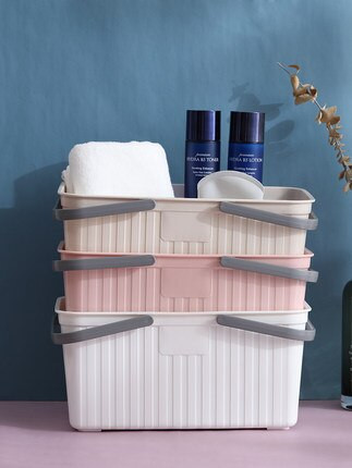 Φορητό καλάθι μπάνιου, Καλάθι μπάνιου, χαριτωμένο καλάθι μπάνιου, προϊόντα περιποίησης, μπάνιο, μπλε αποθηκευτικό κουτί, Τεχνουργήματα κοιτώνα