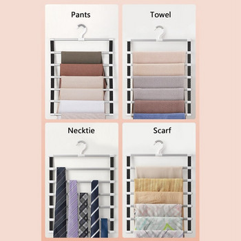 Закачалки за панталони Спестяващи място Рафтове за съхранение на панталони Домашен гардероб Многослоен рафт за панталони Съхранение на дрехи