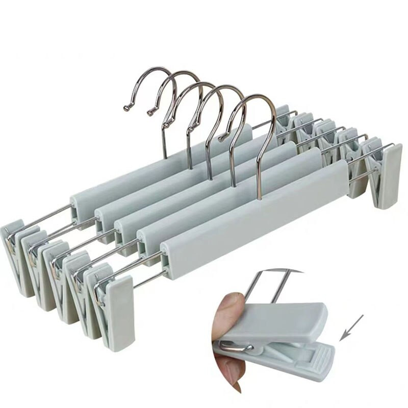 Új 10db matt csúszásmentes nadrág akasztó szoknya fehérnemű szárító állvány Ruhaszekrény Ruhaszervező Otthoni nadrágtartó Kiváló minőség