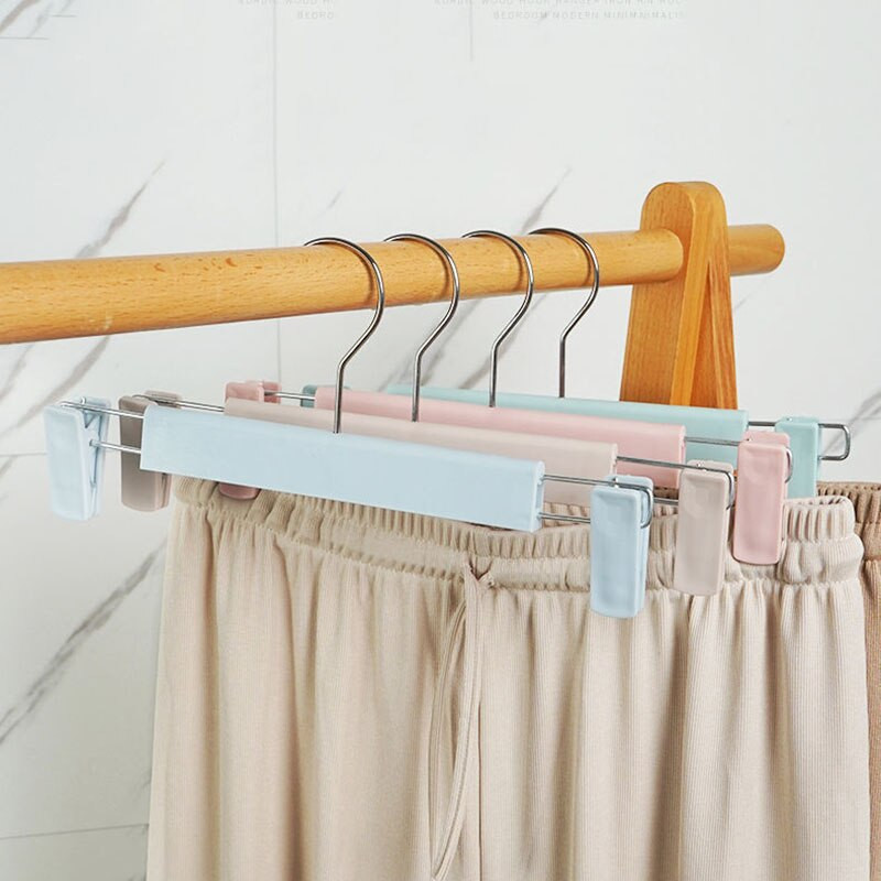Új 10db matt csúszásmentes nadrág akasztó szoknya fehérnemű szárító állvány Ruhaszekrény Ruhaszervező Otthoni nadrágtartó Kiváló minőség