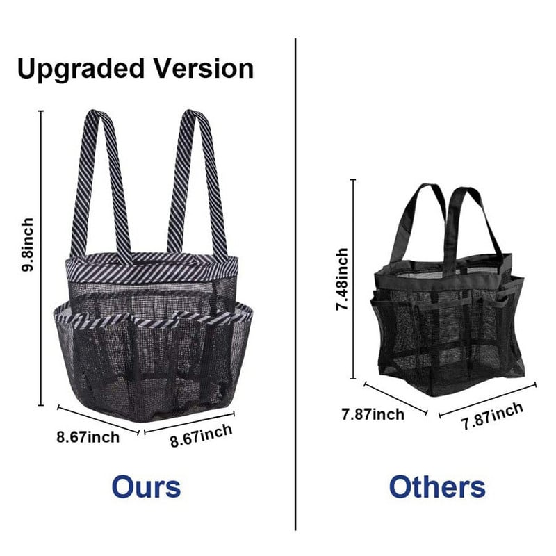 Sieťovaná sprchová taška Caddy do izby na internáte, závesná prenosná taška na toaletné potreby do kúpeľne