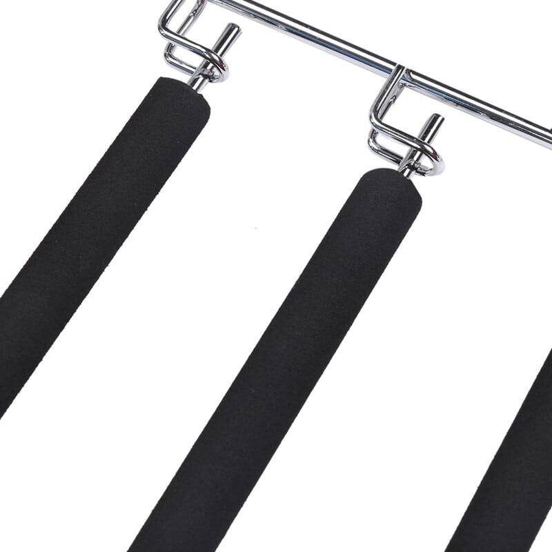 Vešiaky na nohavice, priestorovo úsporné, sada 3 kovových vešiakov, stabilné, protišmykové polstrovanie, otočné tyče na nohavice