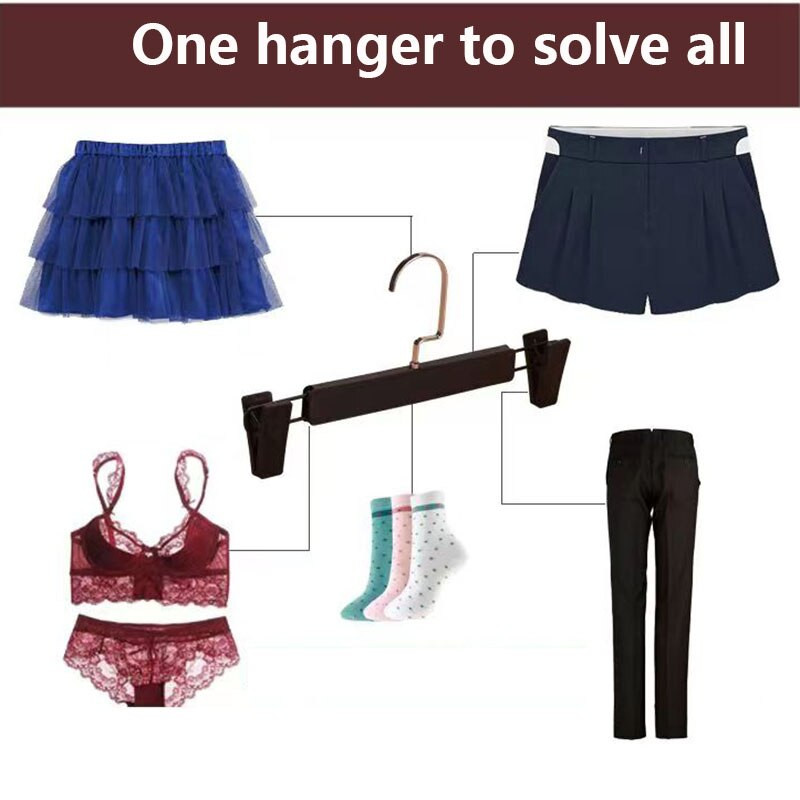 Νέο 10 τμχ Αντιολισθητικό παντελόνι με επίπεδη γάντζο Κρεμάστρες για ενήλικες Κρεμάστρες τζιν φούστα Οργανωτή ράφι ρούχων Ντουλάπα Εξοικονόμηση χώρου