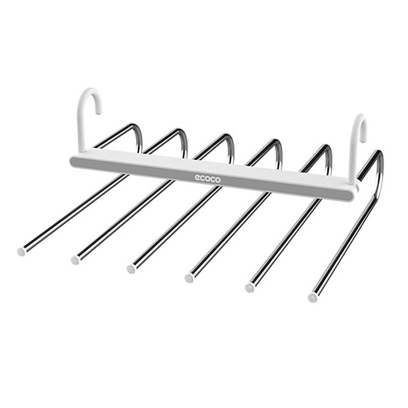 Multifunkčný stojan na nohavice ECOCO, nastaviteľný, na nohavice, na kravaty, vešiak na oblečenie z nehrdzavejúcej ocele, police na uteráky