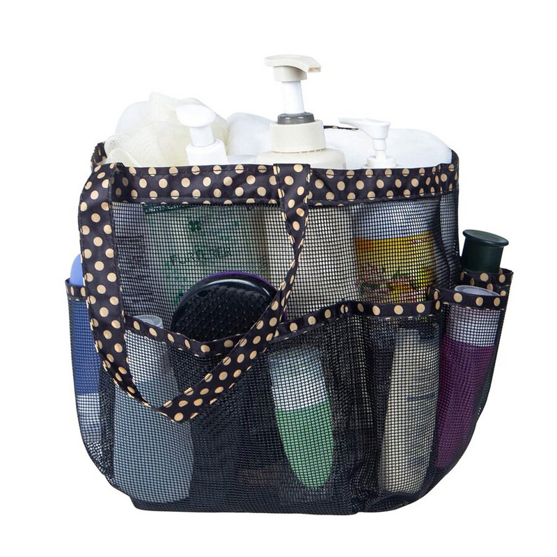 Sieťovaná prenosná taška do sprchy do internátu, závesná prenosná taška, toaletné potreby, kúpeľňové doplnky
