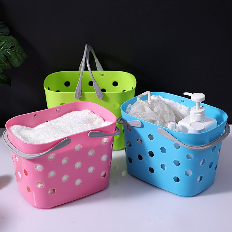 Kreatívny dutý vodotesný úložný košík do kúpeľne, multifunkčný plastový prenosný úložný box, organizér