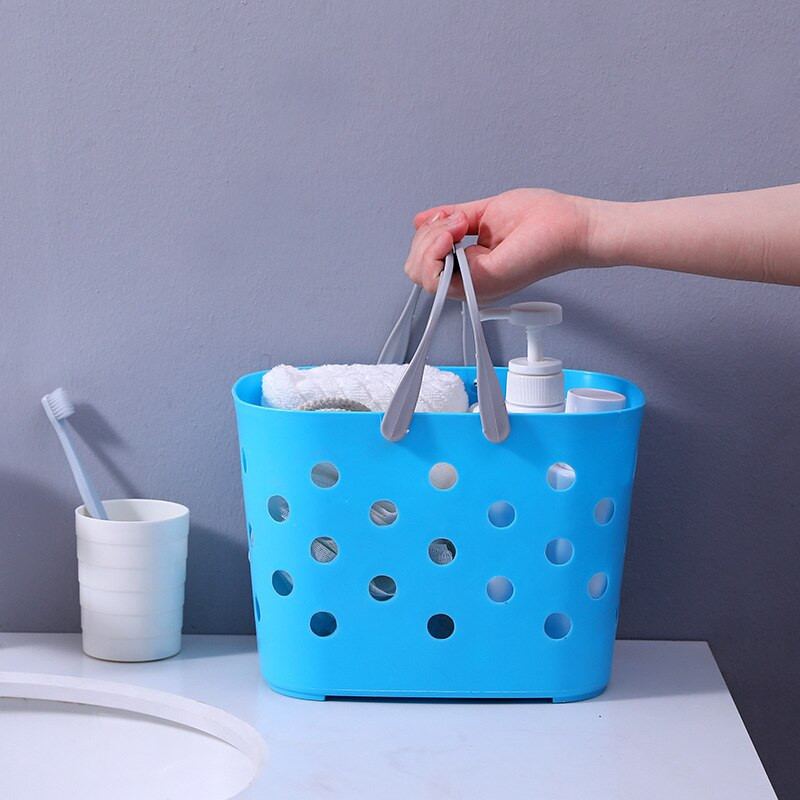 Kreatívny dutý vodotesný úložný košík do kúpeľne, multifunkčný plastový prenosný úložný box, organizér