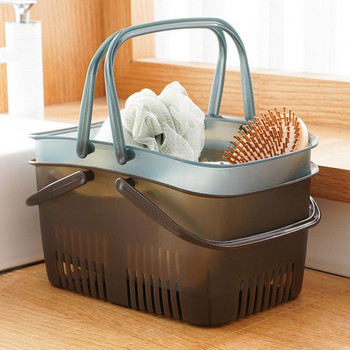 Дропшипинг кошница за горещ кух душ с дръжки PP Няколко дренажни отвора Кошче за душ кабина Офис консумативи Лесно пренасяне