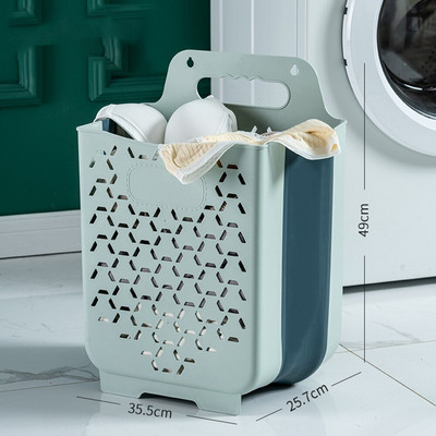 Prenosný skladací kôš na špinavé oblečenie, úložný stojan na domácnosť, nástenný závesný kôš na bielizeň, spodná bielizeň