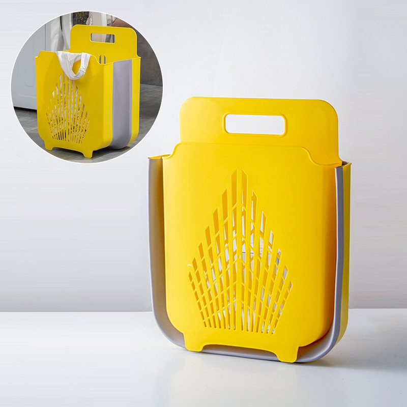 Prenosný skladací kôš na špinavé oblečenie, úložný stojan na domácnosť, nástenný závesný kôš na bielizeň, spodná bielizeň