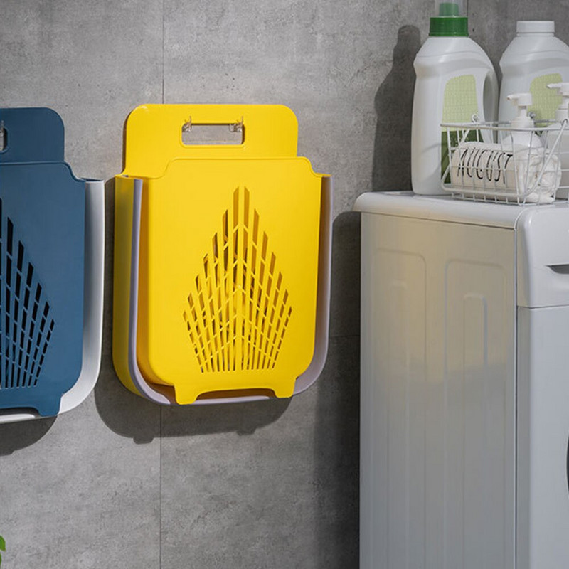Prenosný skladací kôš na špinavé oblečenie, úložný stojan na domácnosť, nástenný závesný kôš na bielizeň, spodná bielizeň