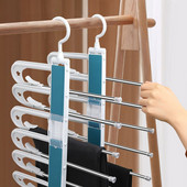 Suport telescopic pliabil pentru pantaloni, stabil, durabil, rezistent la rugină, pentru gospodărie, hotel, călătorii, material premium, suport pentru pantaloni care economisește spațiu