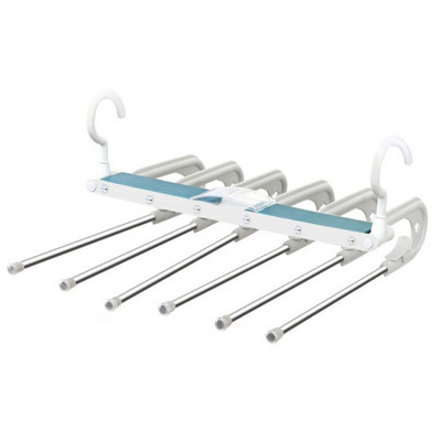 Suport telescopic pliabil pentru pantaloni, stabil, durabil, rezistent la rugină, pentru gospodărie, hotel, călătorii, material premium, suport pentru pantaloni care economisește spațiu