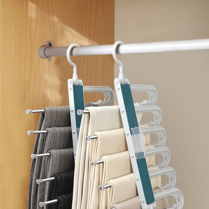 Suport telescopic pliabil pentru pantaloni, stabil, durabil, rezistent la rugină, pentru gospodărie, hotel, călătorii, material premium, suport pentru pantaloni care economisește spațiu