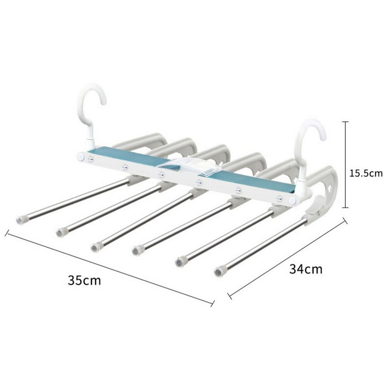 Suport telescopic pliabil pentru pantaloni, stabil, durabil, rezistent la rugină, pentru gospodărie, hotel, călătorii, material premium, suport pentru pantaloni care economisește spațiu