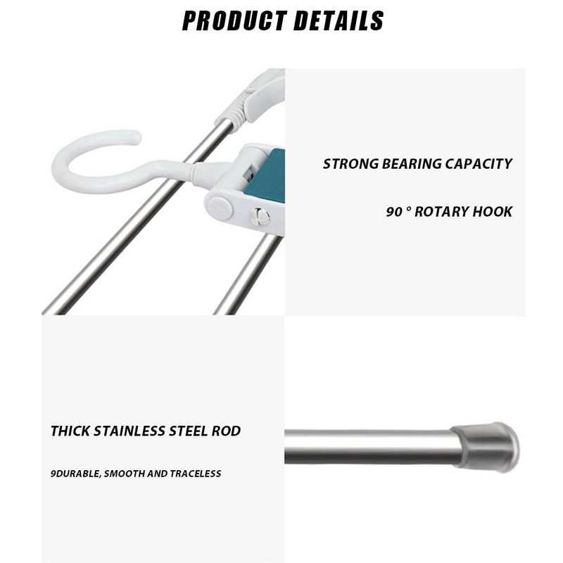 Suport telescopic pliabil pentru pantaloni, stabil, durabil, rezistent la rugină, pentru gospodărie, hotel, călătorii, material premium, suport pentru pantaloni care economisește spațiu