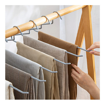 Закачалки за панталони спестяват място в гардероба Аксесоари за балкон Органайзер за дрехи Пране Вътрешни Мултифункционални сухи Закачалки за съхранение на палта