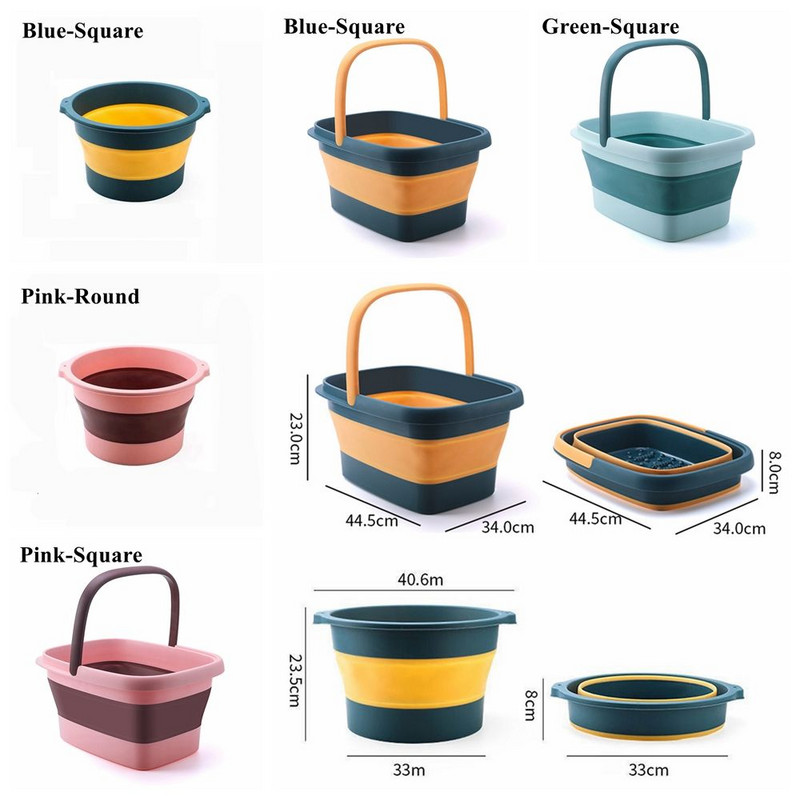 Sulankstomas, sulankstomas pėdų masažo kibiras pėdų mirkymo kibiras Buitinis nešiojamas praustuvas pėdų vonios SPA baseinas pėdų mirkymui