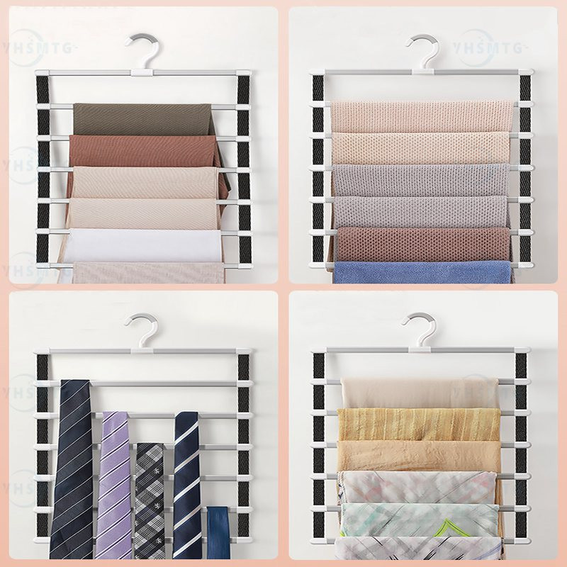 YHSMTG Suport pentru cuier pentru pantaloni 6/8 straturi Suport pentru depozitare haine Organizator pentru garderobă Cârlig pentru prosoape Depozitare și organizare pentru rufe pentru pantaloni